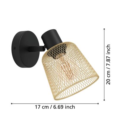 Eglo - Настенный точечный светильник 1xE27/40W/230V