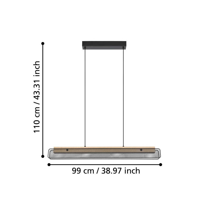 Eglo - Светодиодная подвесная RGBW-люстра с регулированием яркости LED/34W/230V 2700-6500K