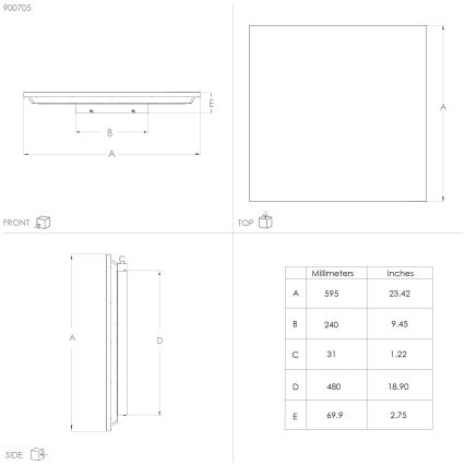 Eglo - Стельовий LED світильник LED/32W/230V