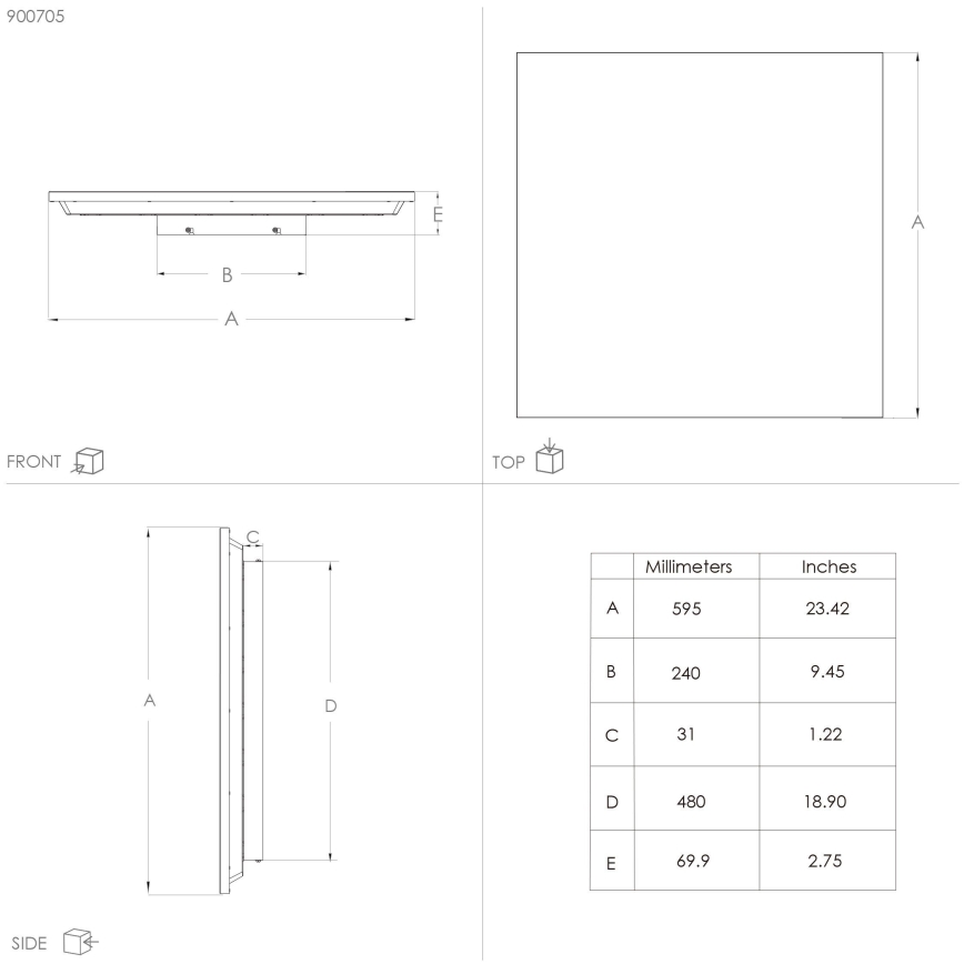 Eglo - Стельовий LED світильник LED/32W/230V