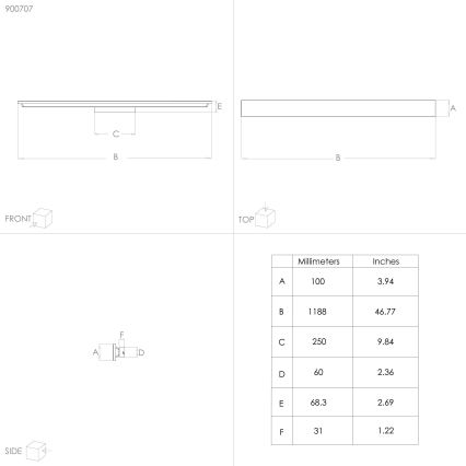 Eglo - Стельовий LED світильник LED/20,5W/230V 4000K 118,7 см