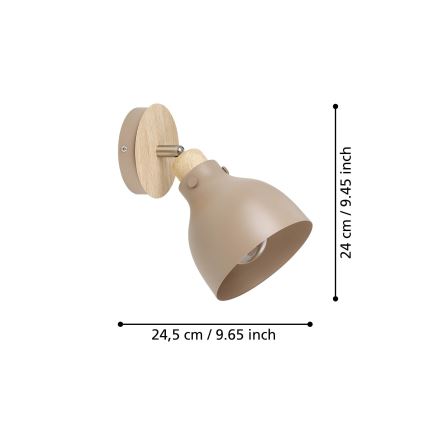 Eglo - Настенный точечный светильник 1xE27/28W/230V