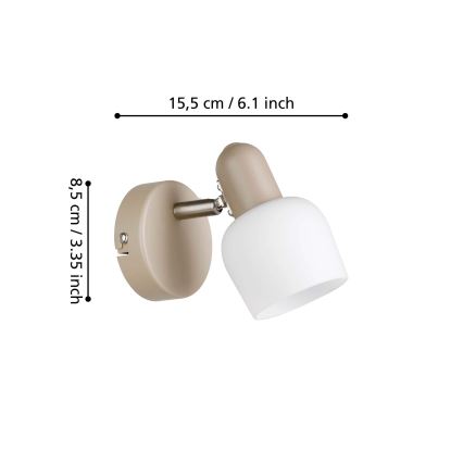 Eglo - Настінний точковий світильник 1xE14/18W/230V