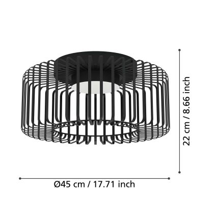 Eglo - Потолочный RGBW-светильник с регулированием яркости LED/22W/230V 2700-6500K