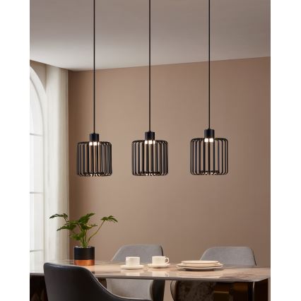 Eglo - Светодиодная подвесная RGBW-люстра с регулированием яркости 3xLED/3,7W/230V 2700-6500K