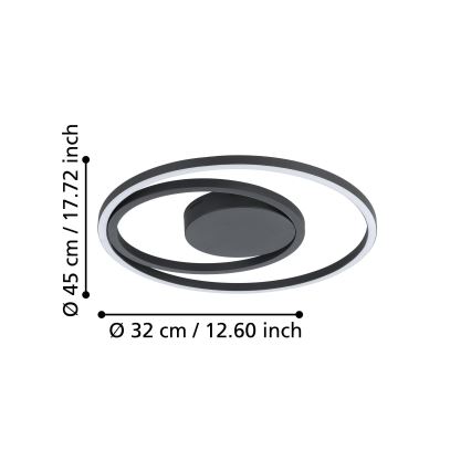 Eglo - Потолочный RGBW-светильник с регулированием яркости LED/21,5W/230V