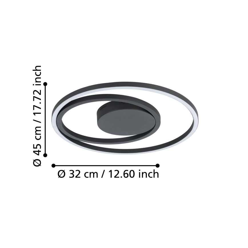 Eglo - Стельовий RGBW-світильник з регулюванням яскравості LED/21,5W/230V