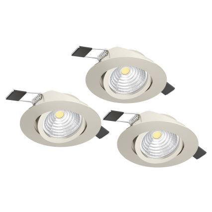 Eglo - НАБІР 3xLED Світильник з регулюванням яскравості 3xLED/6W/230V матовий хром