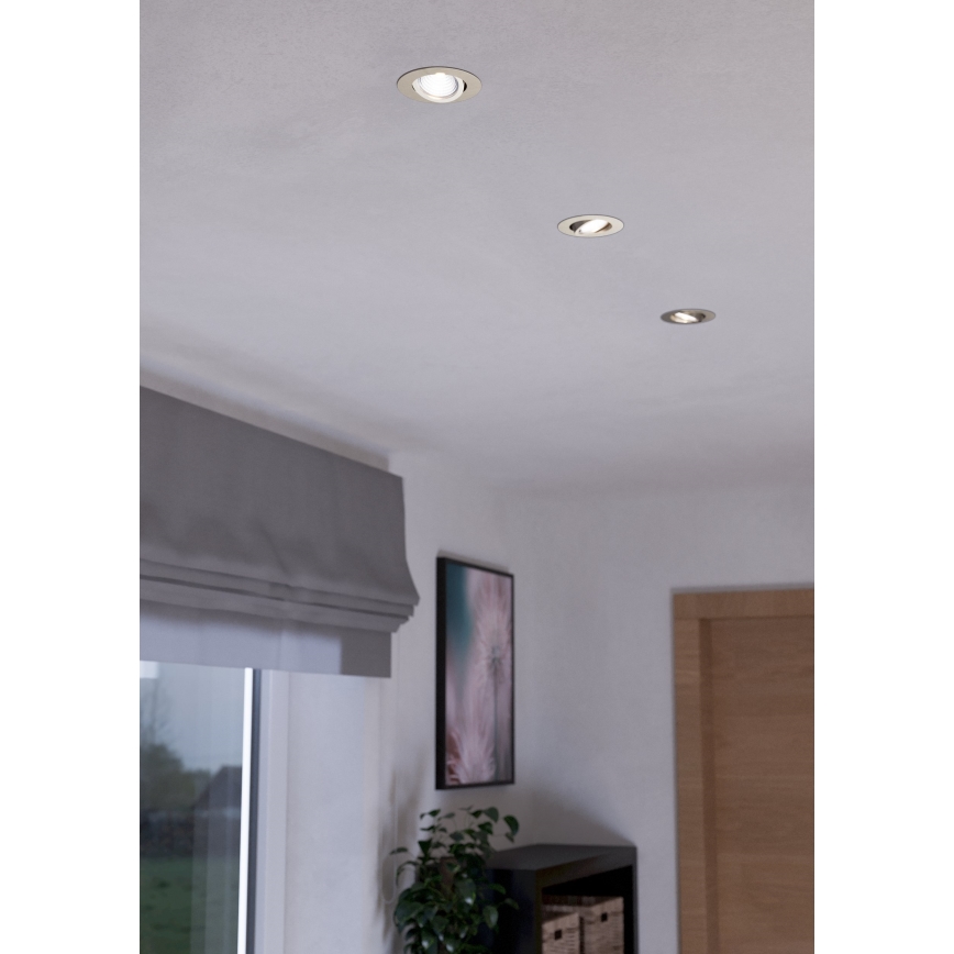 Eglo - НАБІР 3xLED Світильник з регулюванням яскравості 3xLED/6W/230V матовий хром