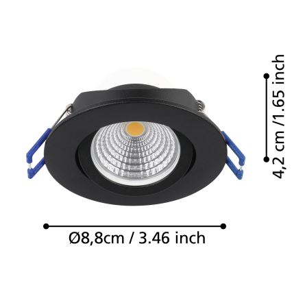 Eglo - НАБІР 3x LED Вбудоване світильник з димером SALICETO LED/6W/230V