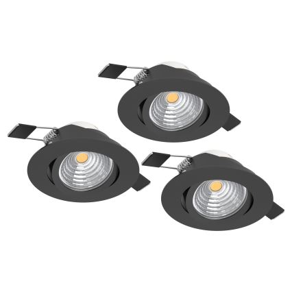 Eglo - НАБІР 3x Стельовий вбудований LED світильник з регулюванням яскравості SALICETO LED/6W/230V