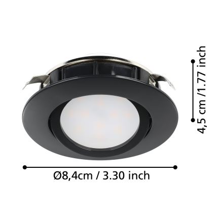 Eglo - Стельовий вбудований LED світильник з регулюванням яскравості LED/5,5W/230V