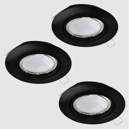 Eglo - НАБІР 3x Вбудований стельовий LED світильник PENETO 1xGU10/4,6W/230V