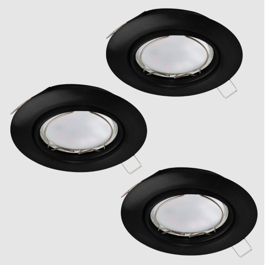 Eglo - НАБІР 3x Вбудований стельовий LED світильник PENETO 1xGU10/4,6W/230V