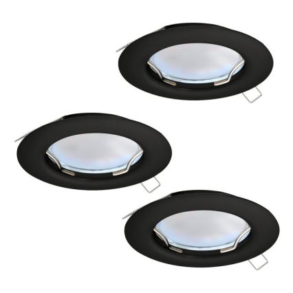 Eglo - НАБІР 3x Вбудований стельовий LED світильник PENETO 1xGU10/2,8W/230V