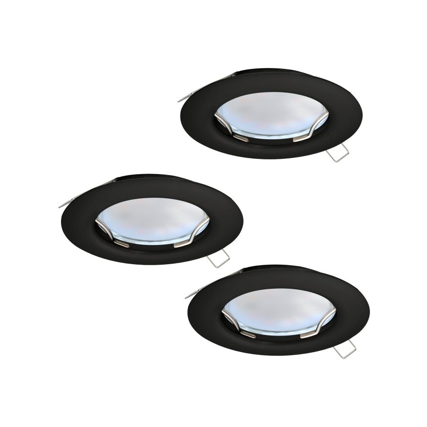 Eglo - НАБІР 3x Вбудований стельовий LED світильник PENETO 1xGU10/2,8W/230V