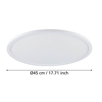 Eglo - Світлодіодний стельовий світильник з регулюванням яскравості LED/33,5W/230V діаметр 45 cm білий