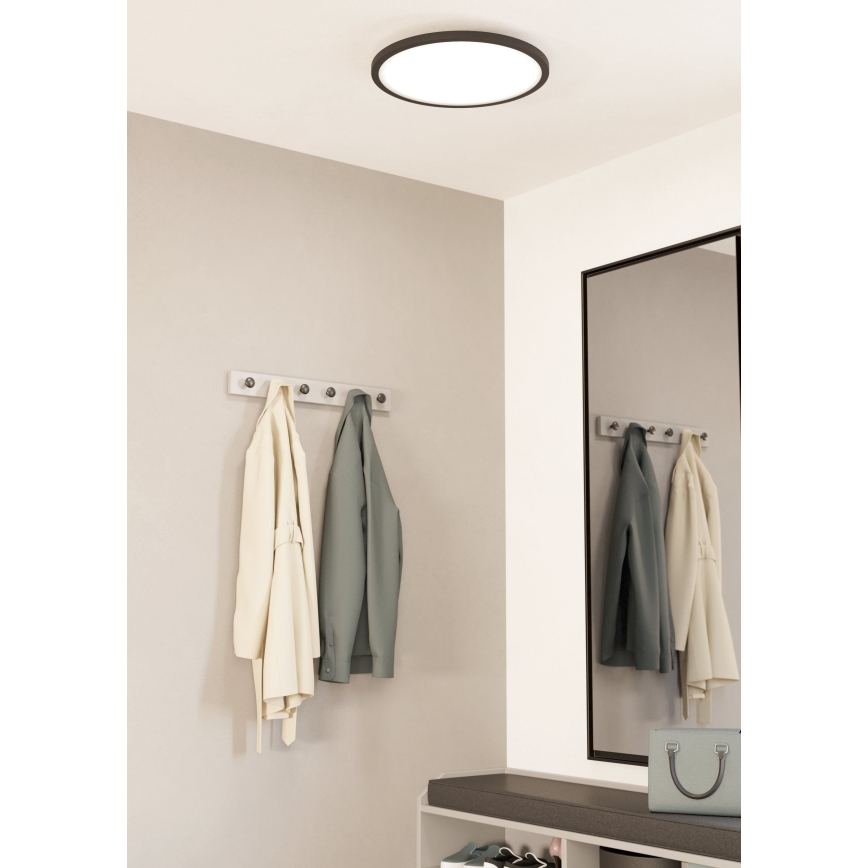 Eglo - Светодиодный потолочный светильник с регулированием яркости LED/33,5W/230V диаметр 45 см черный