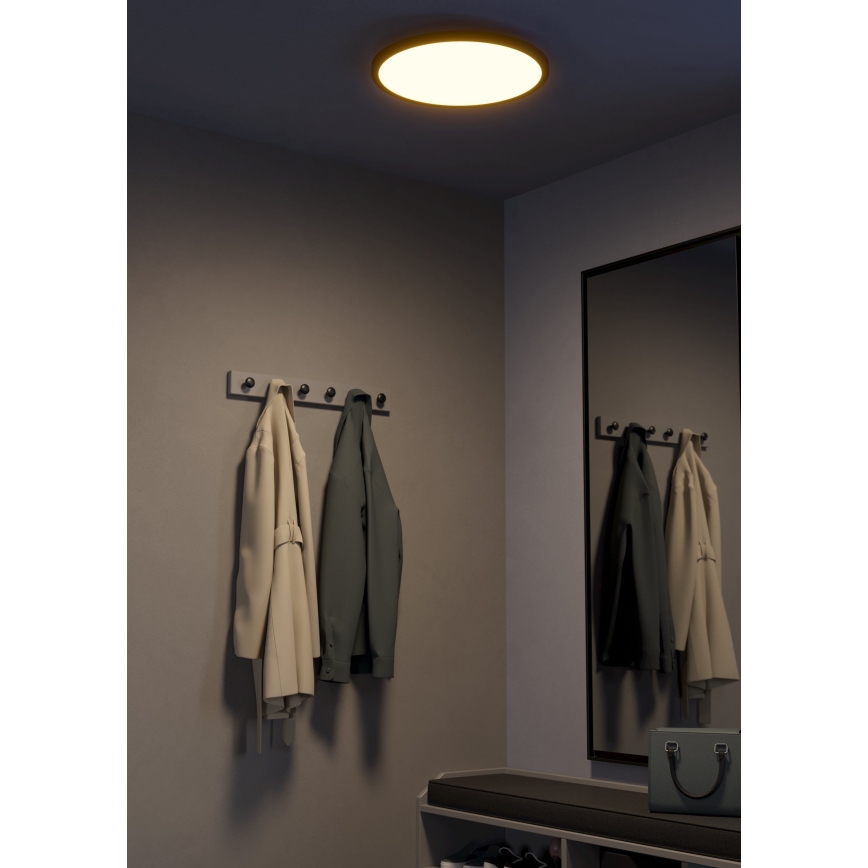 Eglo - Світлодіодний стельовий світильник з регулюванням яскравості LED/33,5W/230V діаметр 45 cm чорний