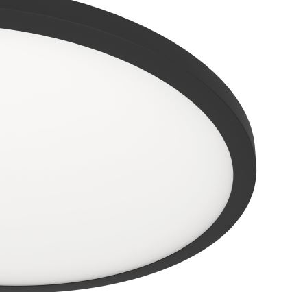 Eglo - Світлодіодний стельовий світильник з регулюванням яскравості LED/33,5W/230V діаметр 45 cm чорний