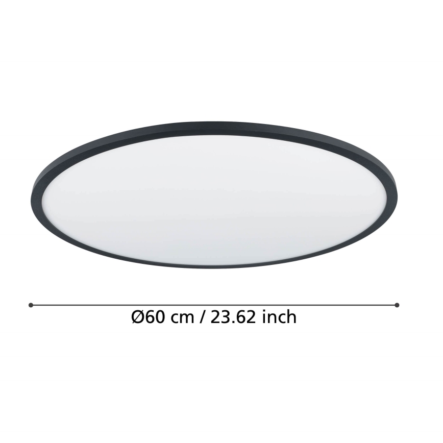 Eglo - Светодиодный потолочный светильник с регулированием яркости LED/41W/230V диаметр 60 см черный