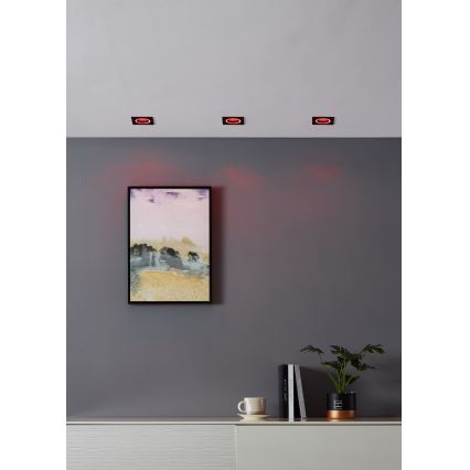 Eglo - Светодиодный RGBW-встроенный светильник с регулированием яркости LED/4,7W/230V черный