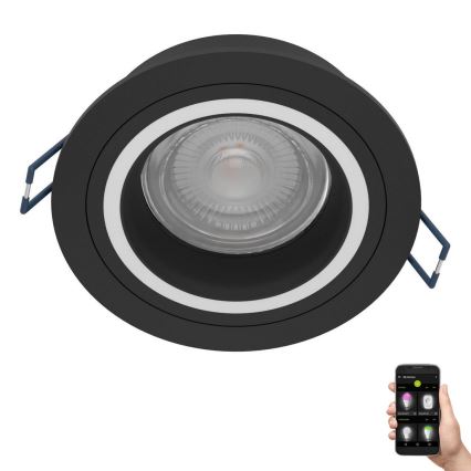 Eglo - LED RGBW Стельовий вбудований світильник з регулюванням яскравості LED/4,7W/230V чорний