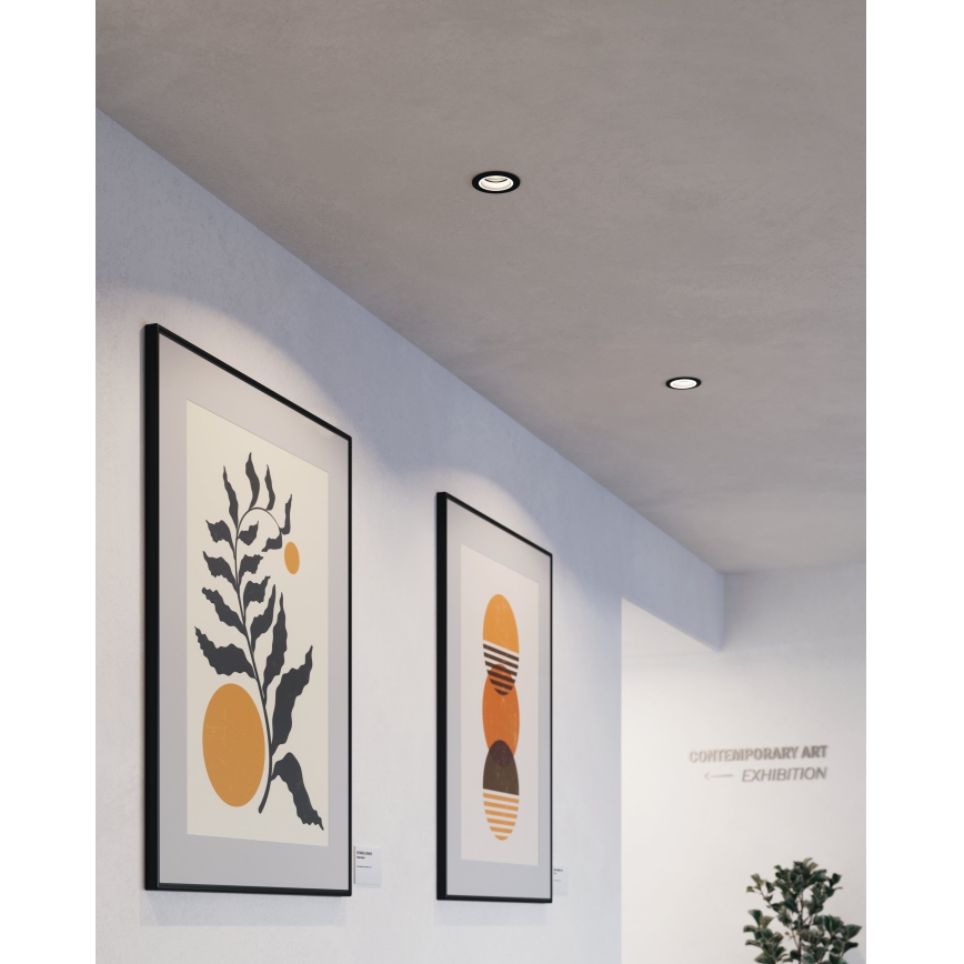 Eglo - Светодиодный RGBW-встроенный светильник с регулированием яркости LED/4,7W/230V черный