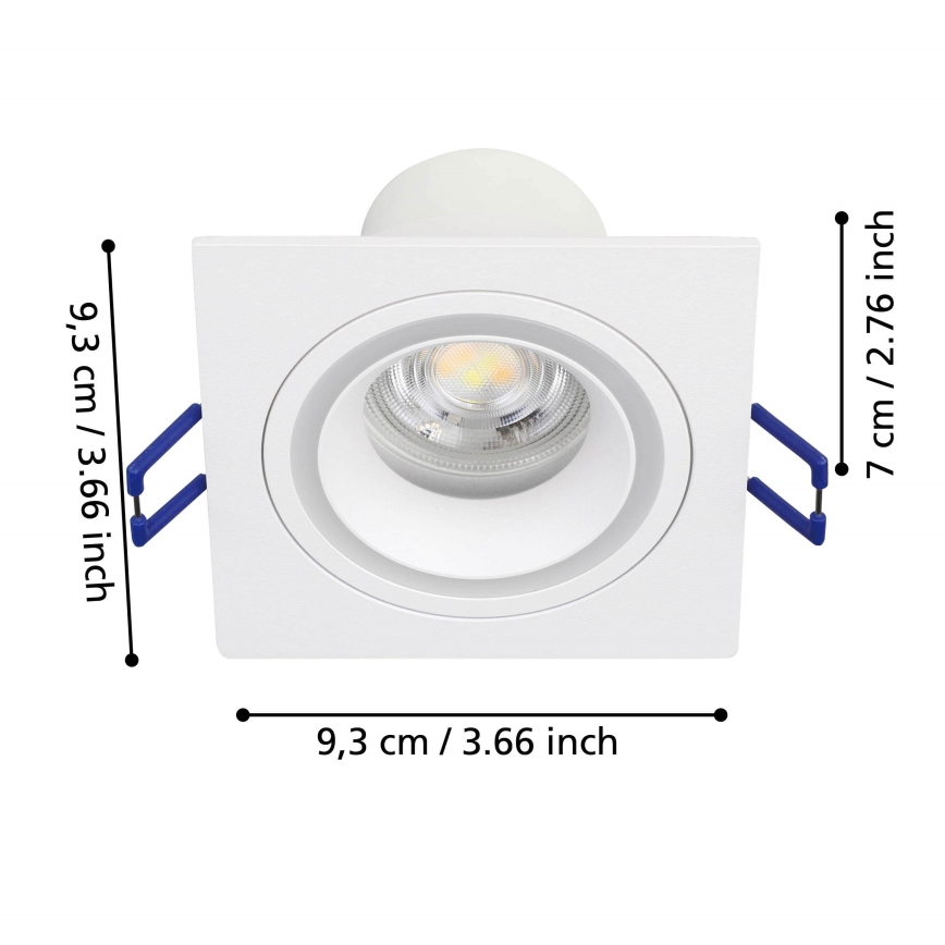 Eglo - LED RGBW Стельовий вбудований світильник з регулюванням яскравості LED/4,7W/230V білий