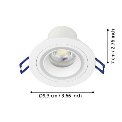 Eglo - Светодиодный RGBW-встроенный светильник с регулированием яркости LED/4,7W/230V белый