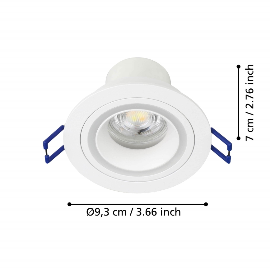 Eglo - Светодиодный RGBW-встроенный светильник с регулированием яркости LED/4,7W/230V белый