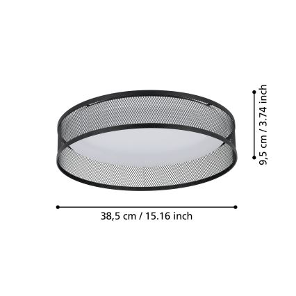 Eglo - Светодиодный потолочный светильник LED/20W/230V черный