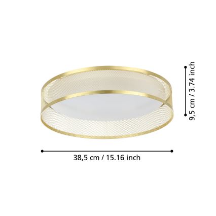 Eglo - Стельовий LED світильник LED/20W/230V золотий