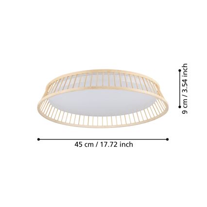 Eglo - Стельовий LED світильник LED/20W/230V коричневий