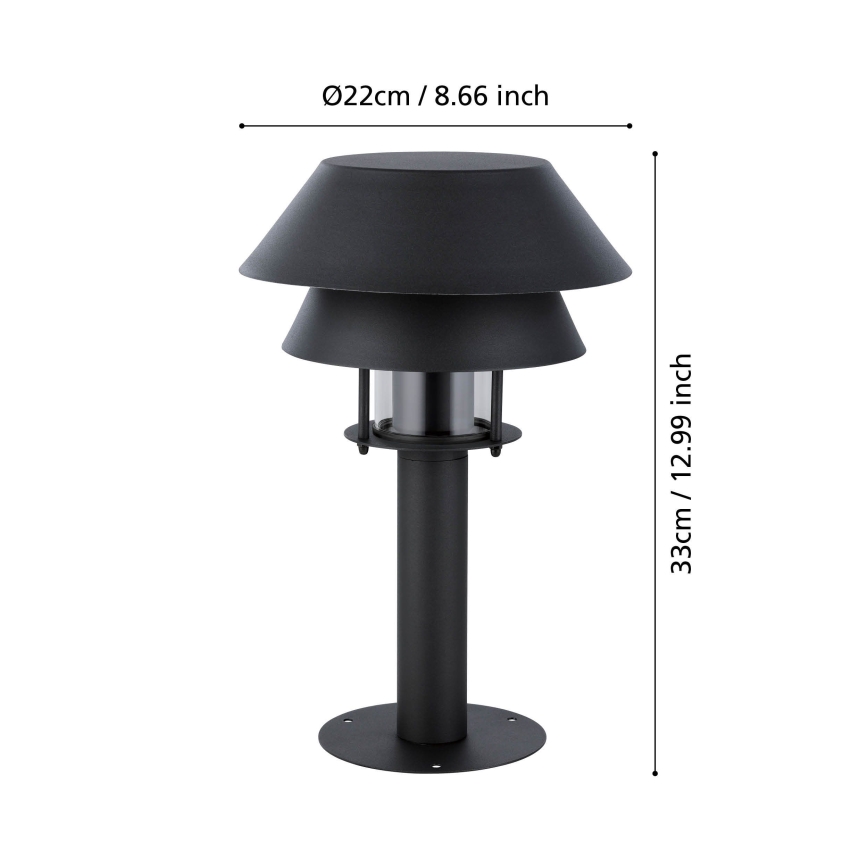 Eglo - Вулична лампа 1xE27/40W/230V 33 см IP65