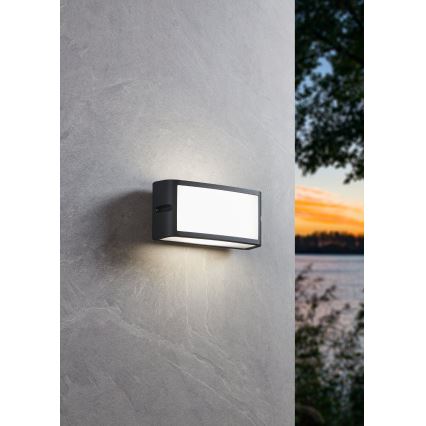 Eglo - Вуличний світлодіодний настінний світильник LED/10,5W/230V антрацит IP54