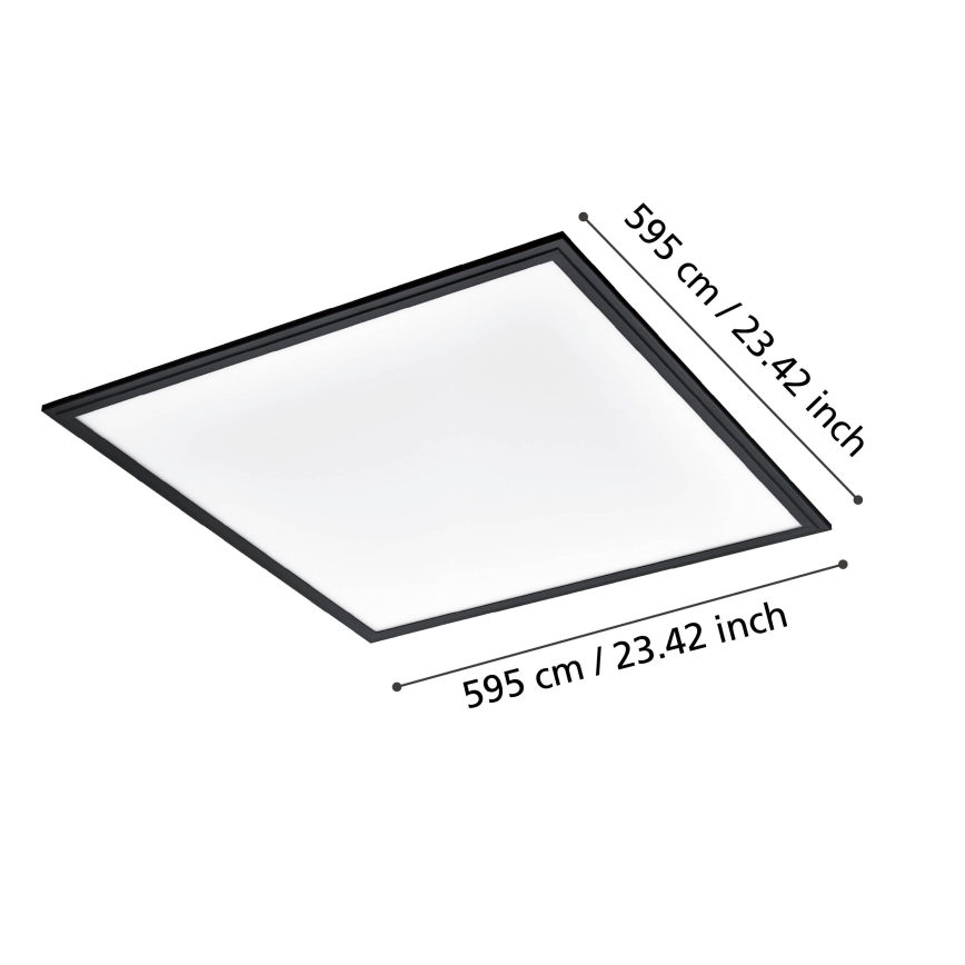 Eglo - Стельовий LED світильник LED/33W/230V 60x60 cm чорний