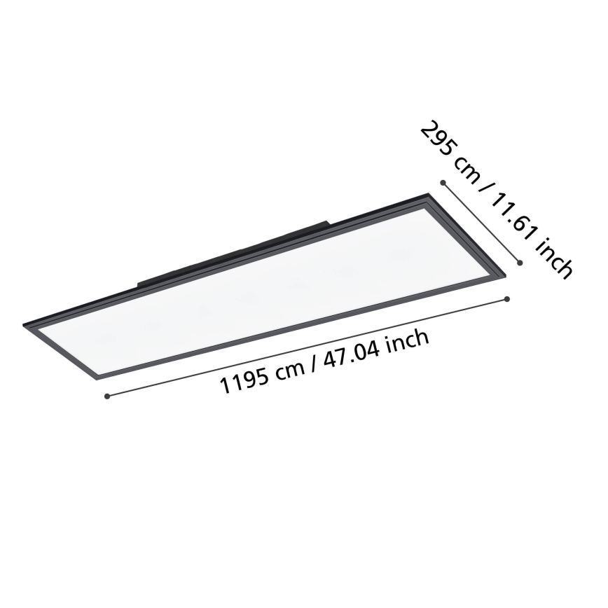 Eglo - Светодиодный потолочный светильник LED/33W/230V 120x30 см черный