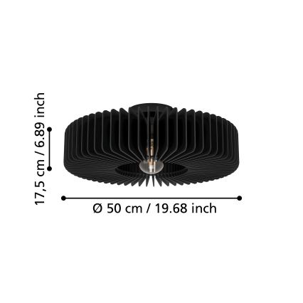 Eglo - Потолочный светильник 1xE27/40W/230V черный