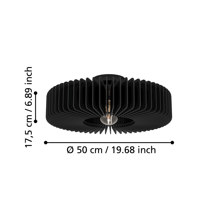 Eglo - Потолочный светильник 1xE27/40W/230V черный
