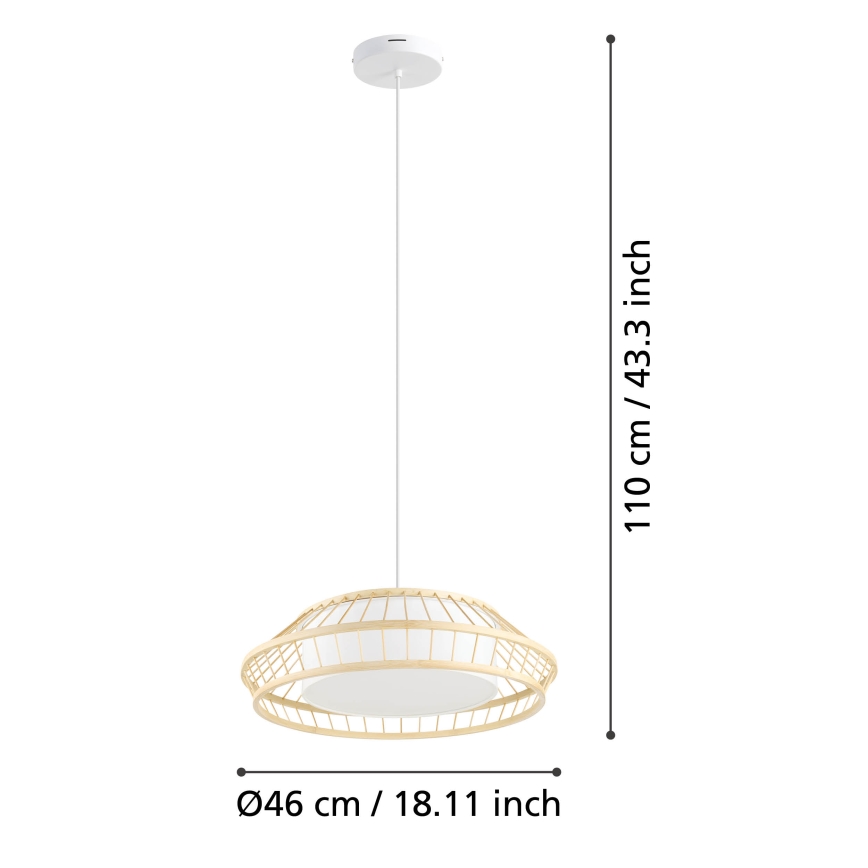 Eglo - Светодиодная подвесная RGBW-люстра с регулированием яркости LED/22W/230V 2700-6500K