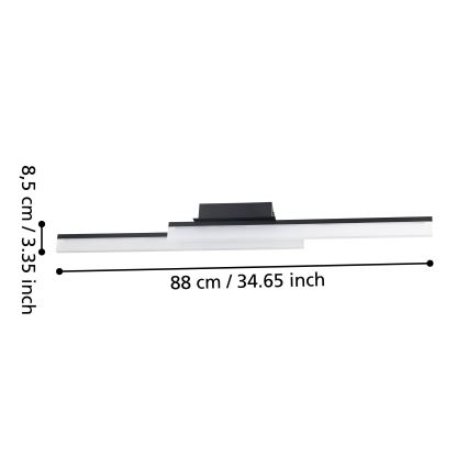 Eglo - Світлодіодний стельовий світильник для ванної кімнати 2xLED/11W/230V IP44