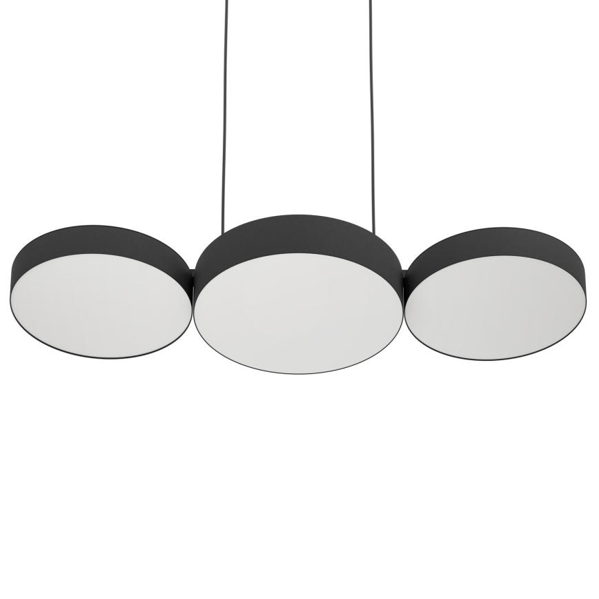 Eglo - Светодиодная подвесная RGBW-люстра с регулированием яркости 3xLED/7,5W/230V 2700-6500K черный