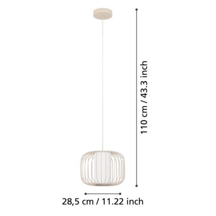 Eglo - Підвісна люстра 1xE27/40W/230V діаметр 28,5 см
