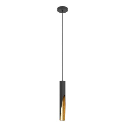 Eglo - Светодиодная подвесная люстра 1xGU10/4,5W/230V черный/золотистый