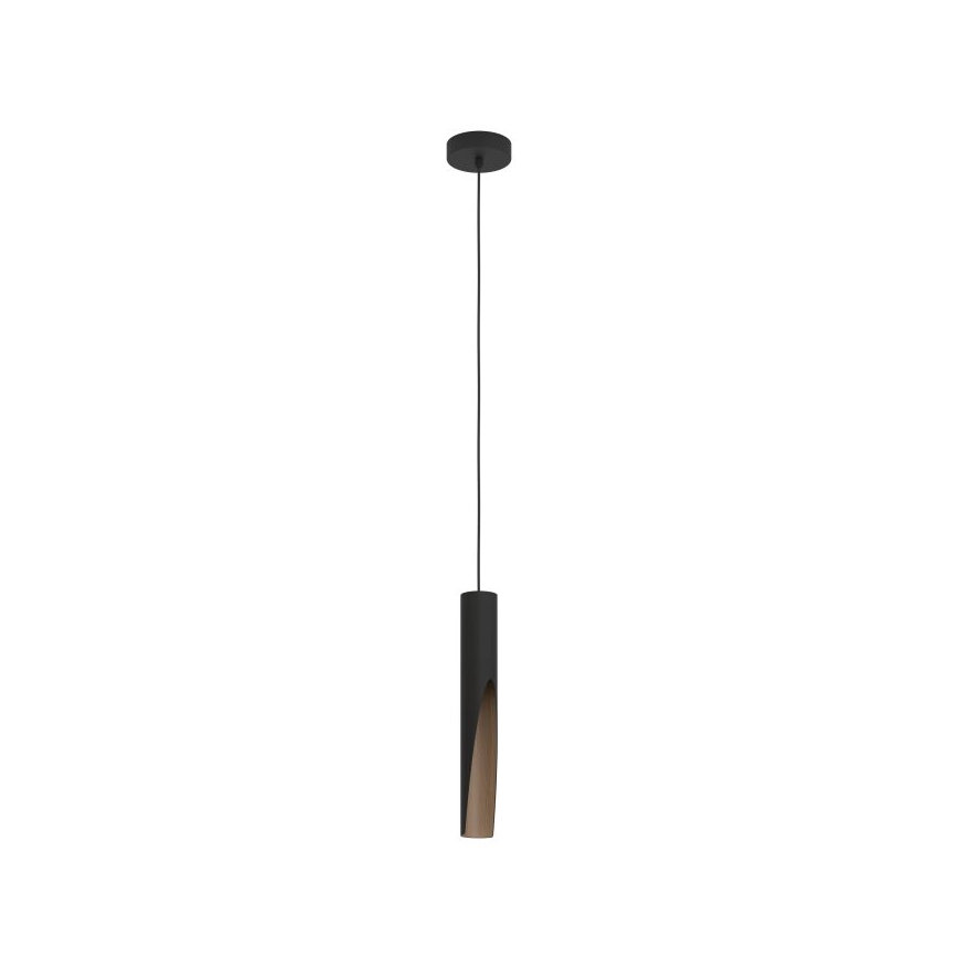 Eglo - Світлодіодна підвісна люстра 1xGU10/4,5W/230V чорний/коричневий