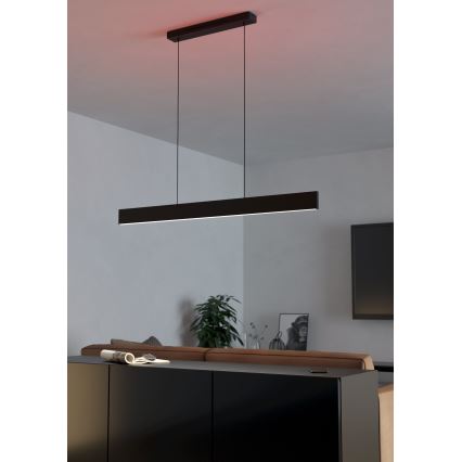 Eglo - LED RGBW Підвісна люстра з регулюванням яскравості LED/38W/230V 2700-6500K чорний