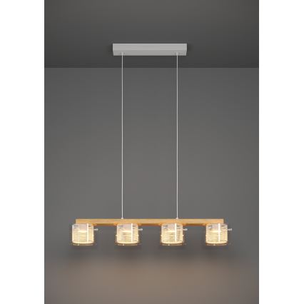 Eglo - Светодиодная подвесная RGBW-люстра с регулированием яркости 4xLED/3,7W/230V 2700-6500K