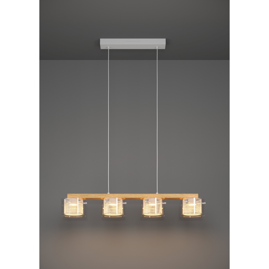 Eglo - Светодиодная подвесная RGBW-люстра с регулированием яркости 4xLED/3,7W/230V 2700-6500K
