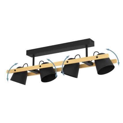 Eglo - Светодиодная припотолочная RGBW-люстра с регулированием яркости 4xLED/3,7W/230V 2700-6500K